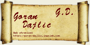 Goran Dajlić vizit kartica